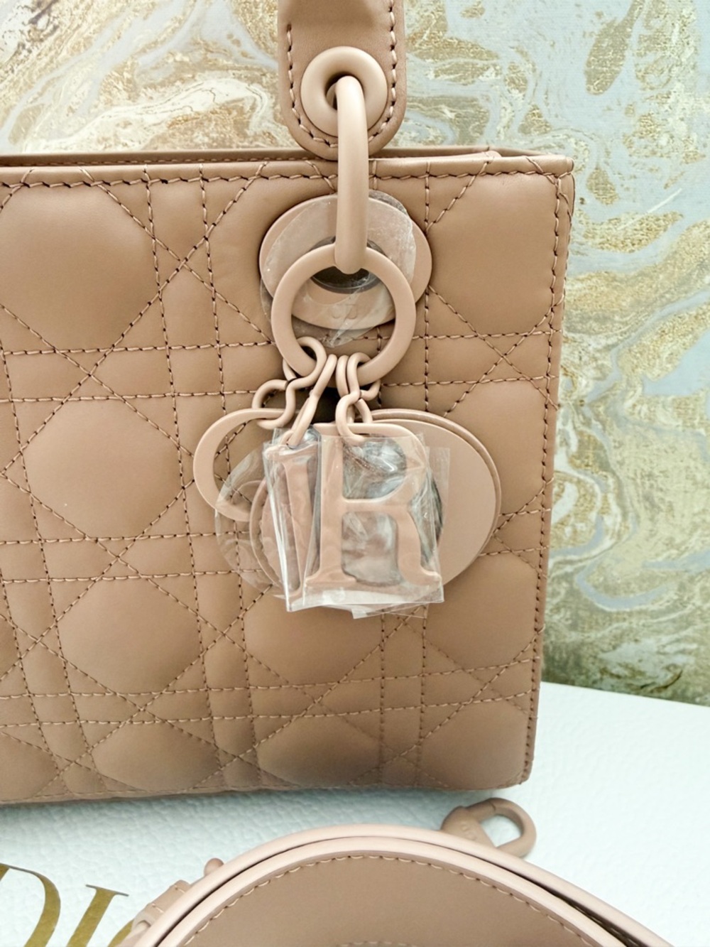 New! Christian Dior Medium  Ultra Matte Calfskin Cannage Lady Dior Bag - Picture 15 of 16